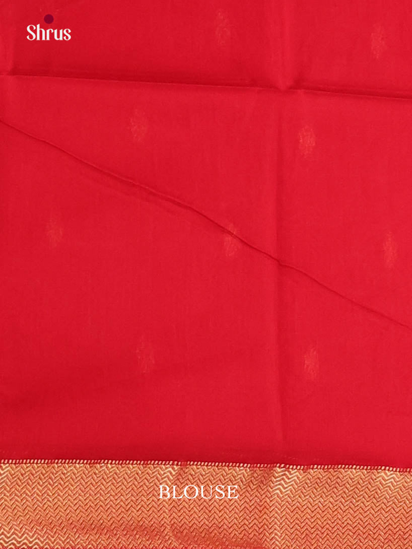 Red(single Tone) - Maheshwari silkcotton Saree