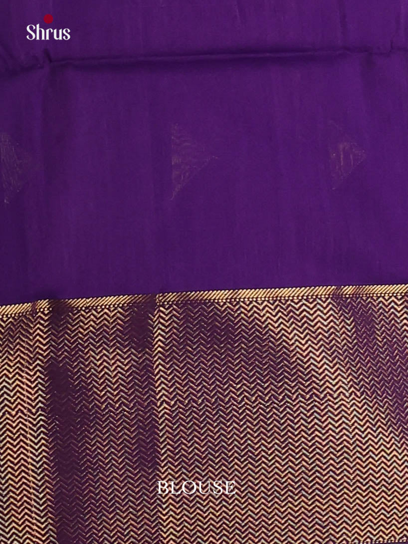 Violet(single Tone) - Maheshwari silkcotton Saree