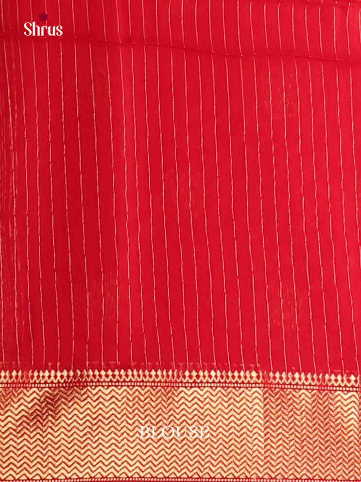 Red(Single Tone)- Maheshwari silkcotton Saree