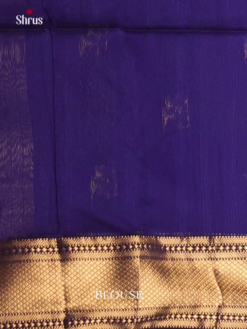 MS Blue(Single Tone)- Maheshwari silkcotton Saree - Shop on Shrus.com