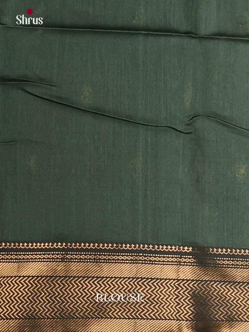 Green(Single Tone) - Maheshwari silkcotton Saree - Shop on Shrus.com