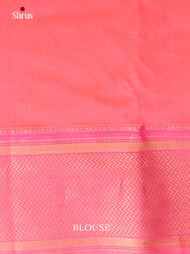Regal Yellow Maheshwari Cotton Silk Saree With Thread Buttas & Zari Woven Pallu