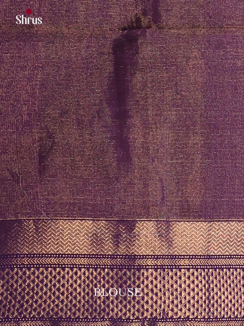 Green & Purple - Maheshwari silkcotton Saree - Shop on Shrus.com