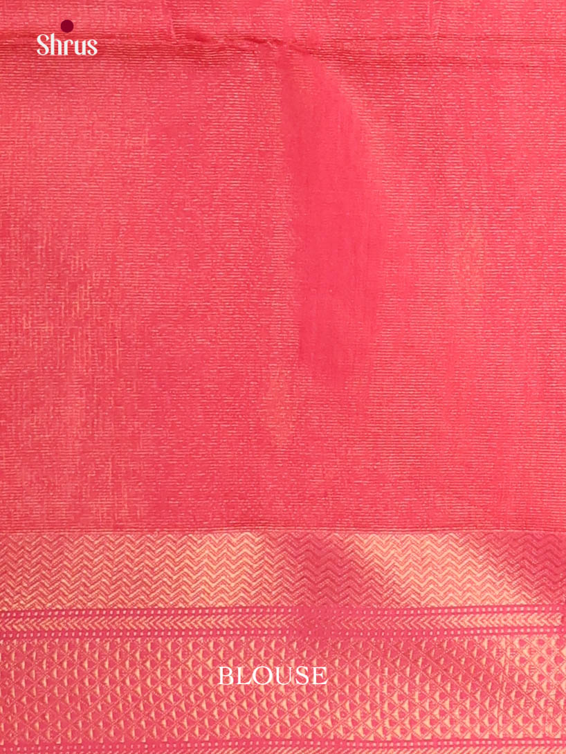 orangish Pink(Single Tone) - Maheshwari silkcotton Saree