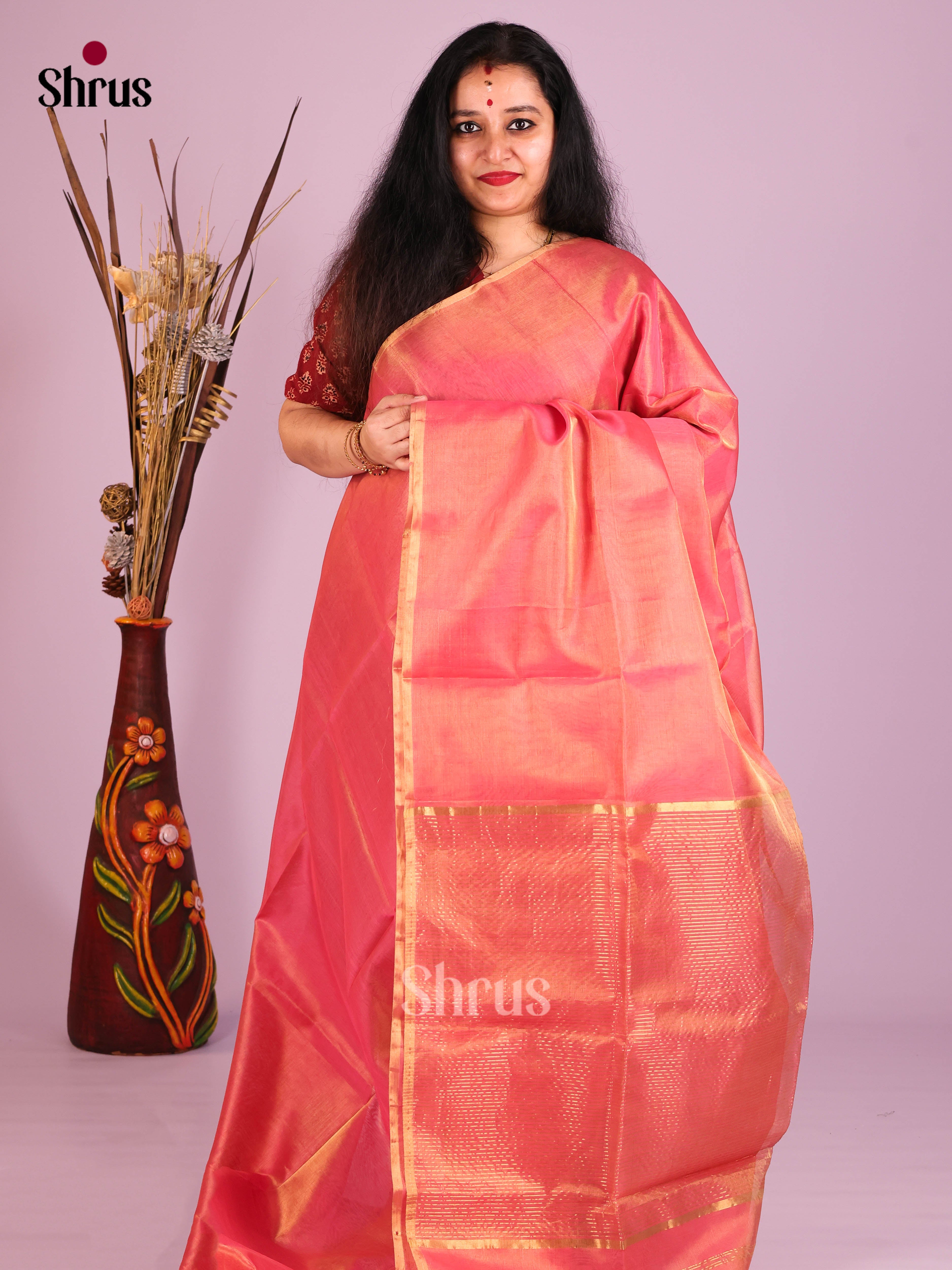 DIS16439 - Maheshwari silkcotton Saree - Shop on Shrus.com