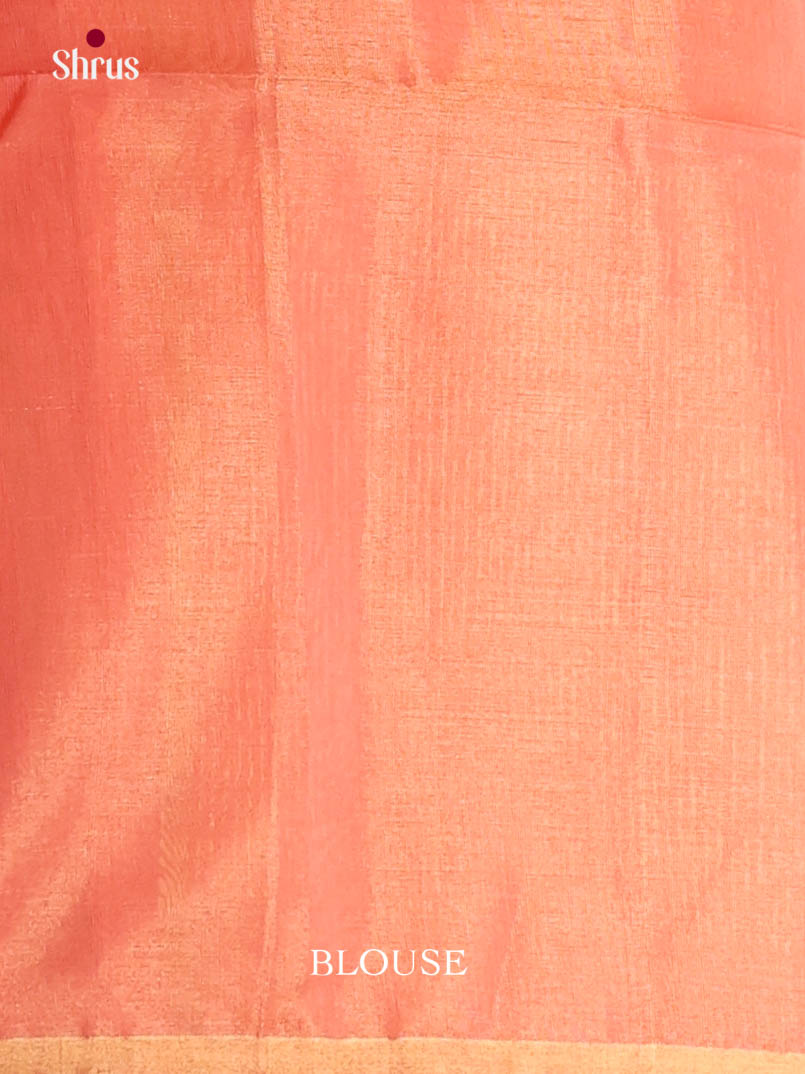 Peachish Orange(Single Tone) - Maheshwari silkcotton Saree
