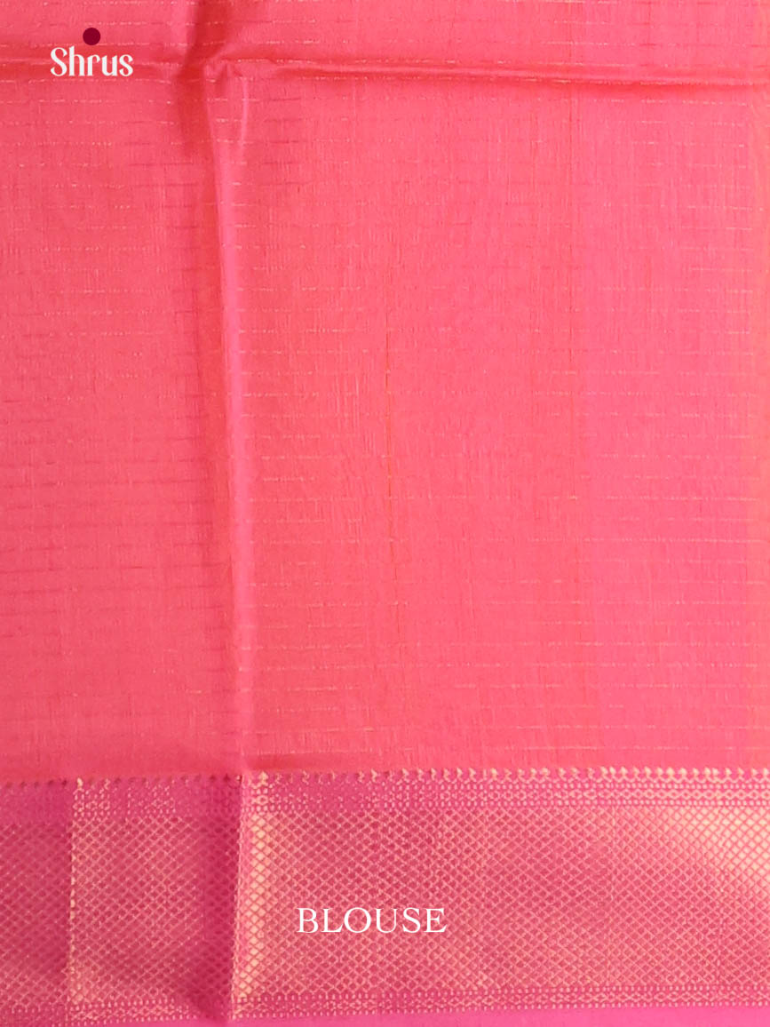 Yellow & Pink - Maheshwari silkcotton Saree