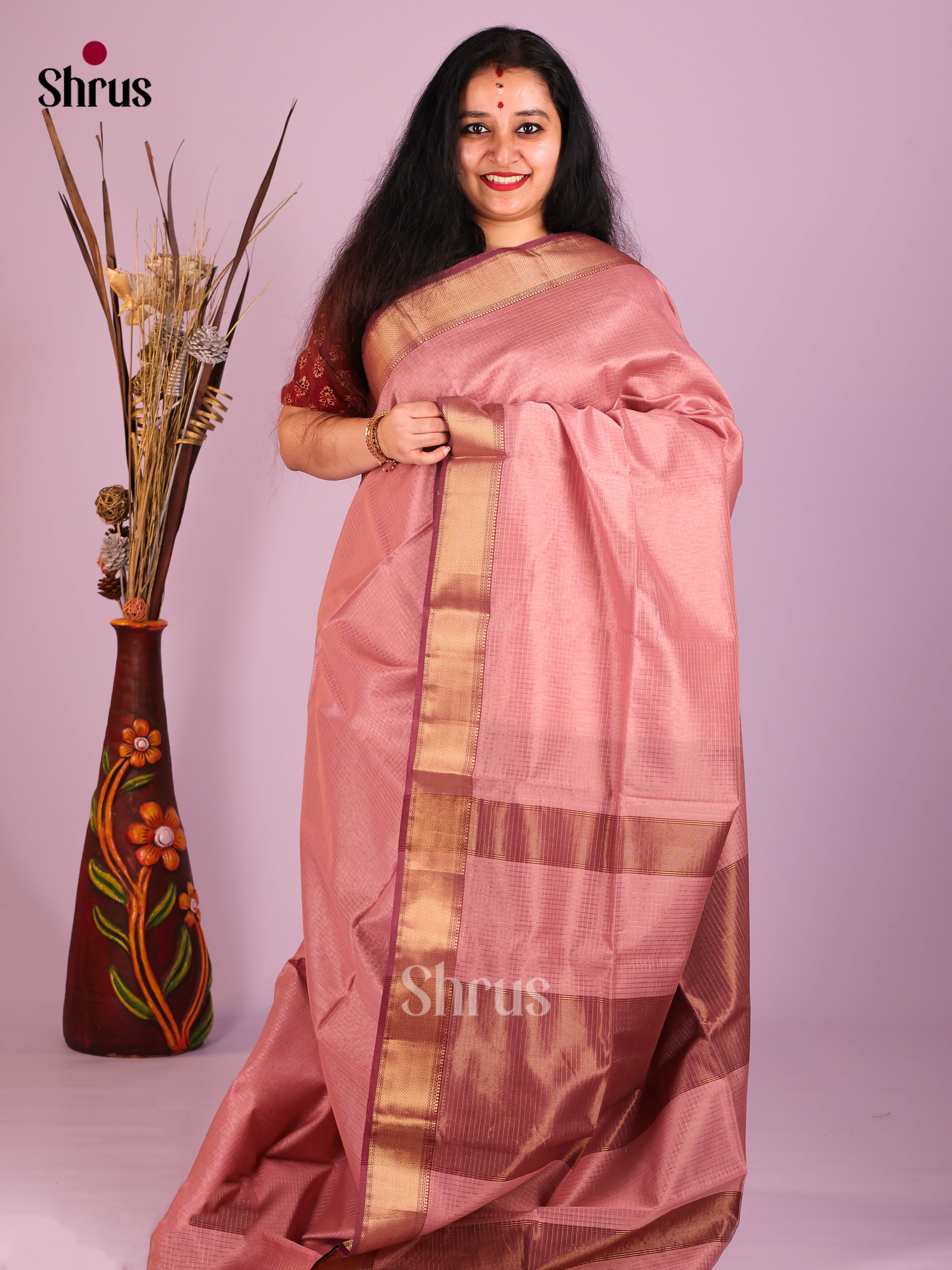 DIS16462 - Maheshwari silkcotton Saree - Shop on Shrus.com