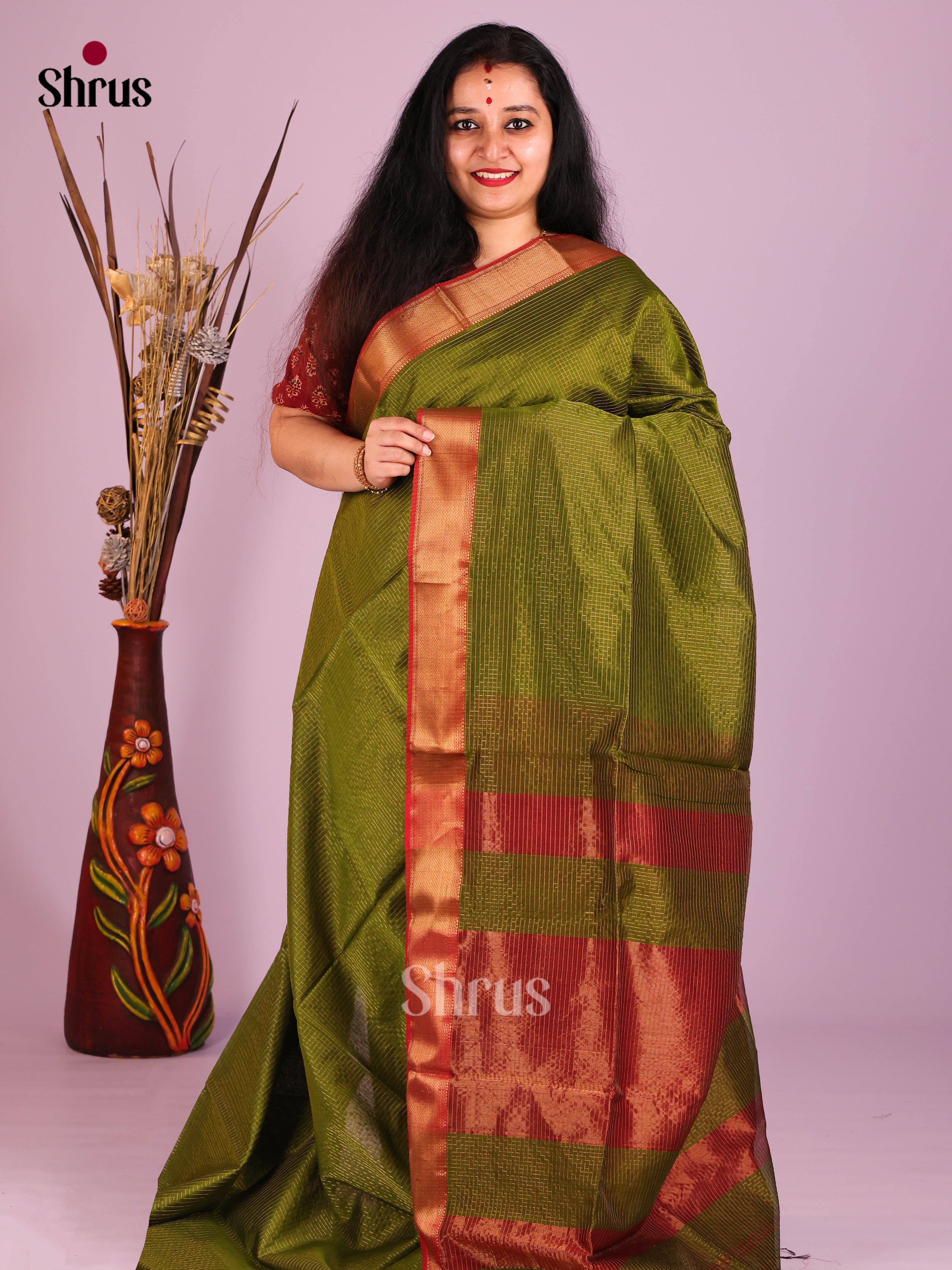 DIS16463 - Maheshwari silkcotton Saree - Shop on Shrus.com