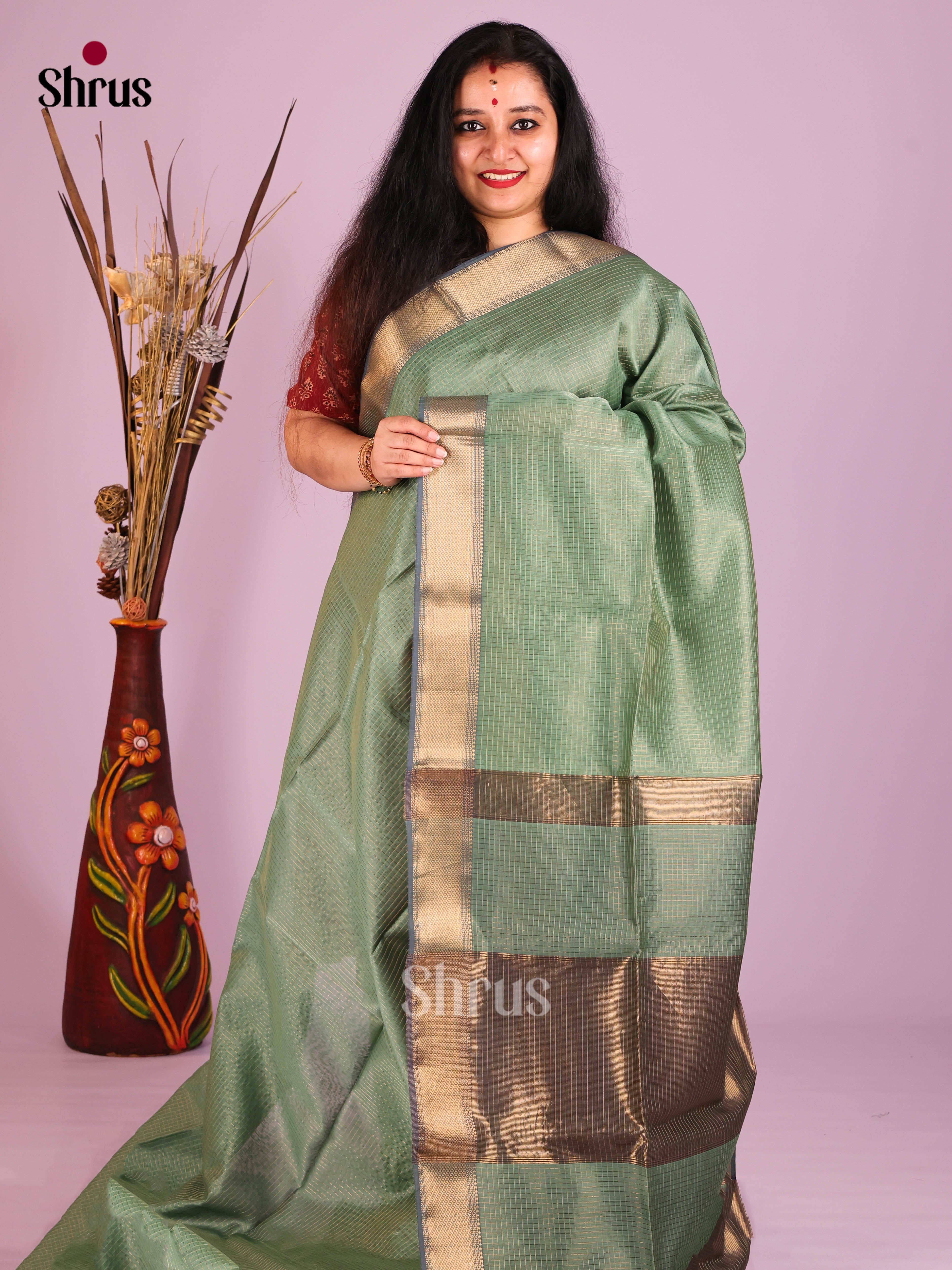 DIS16464 - Maheshwari silkcotton Saree - Shop on Shrus.com
