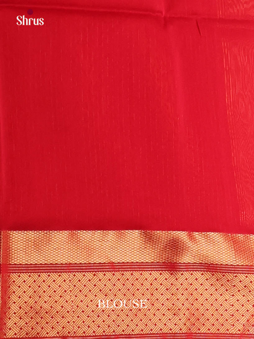 Mambazha Yellow & Red - Maheshwari silkcotton Saree