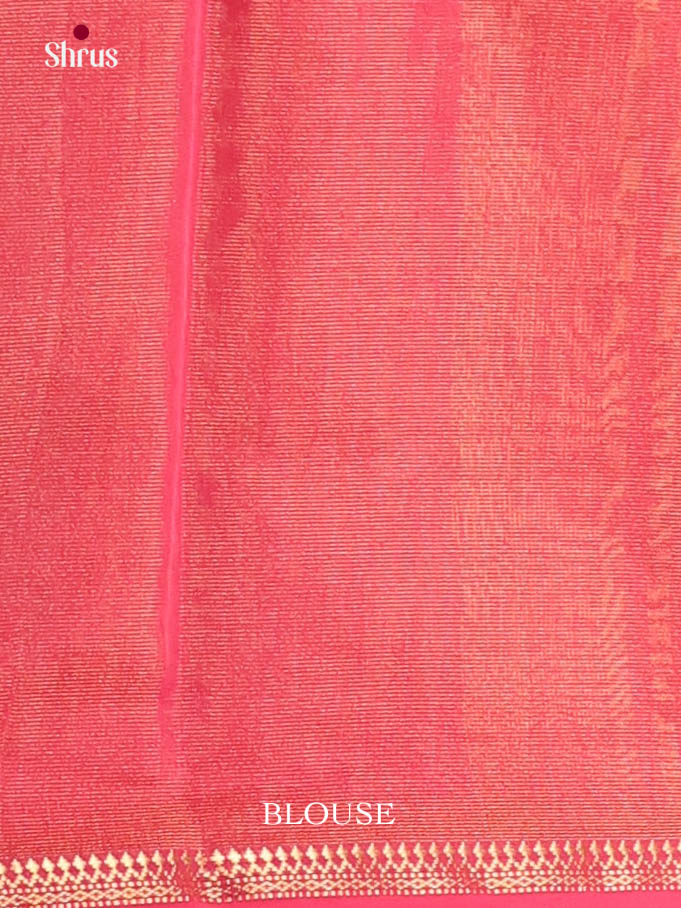 Orangish Pink (Single Tone)- Maheshwari silkcotton Saree - Shop on Shrus.com