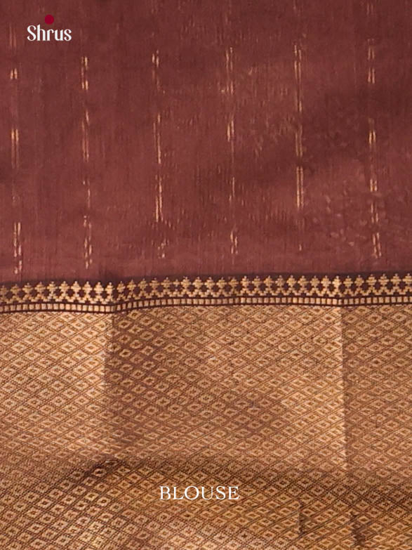 Brown(Single Tone) - Maheshwari silkcotton Saree