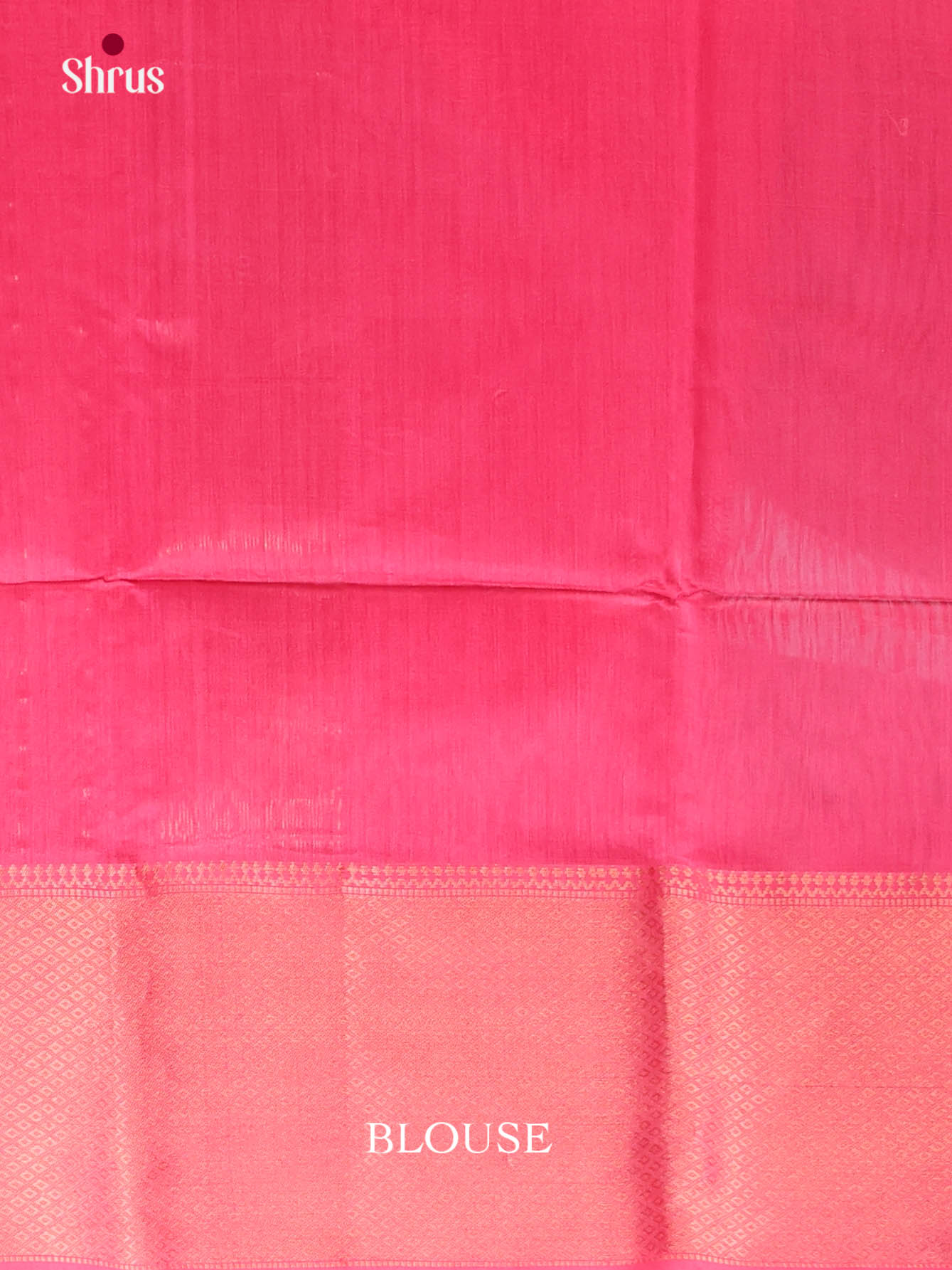Chic Pink Maheshwari Cotton Silk Saree With Plain Body & Zari Woven Border