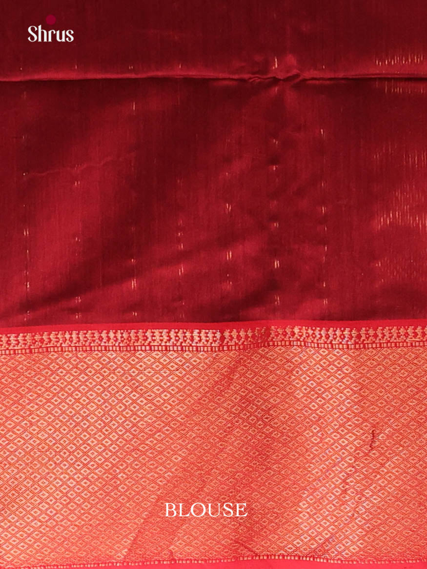 Maroon & Red - Maheshwari silkcotton Saree