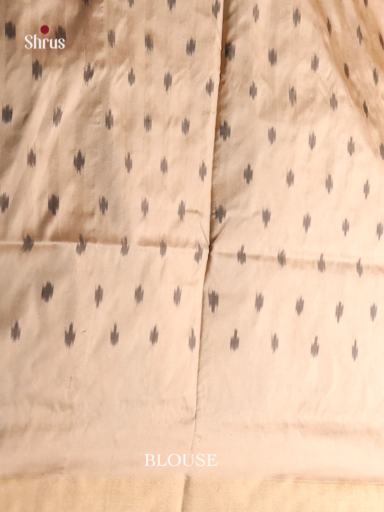 Pretty Purple Ikkat Saree With Small Buttas & Beige Border With Paisley Motifs