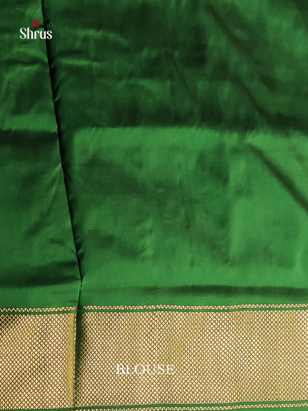 Artistic Red Ikkat Saree With Geometric Motifs & Green Khaddi Border