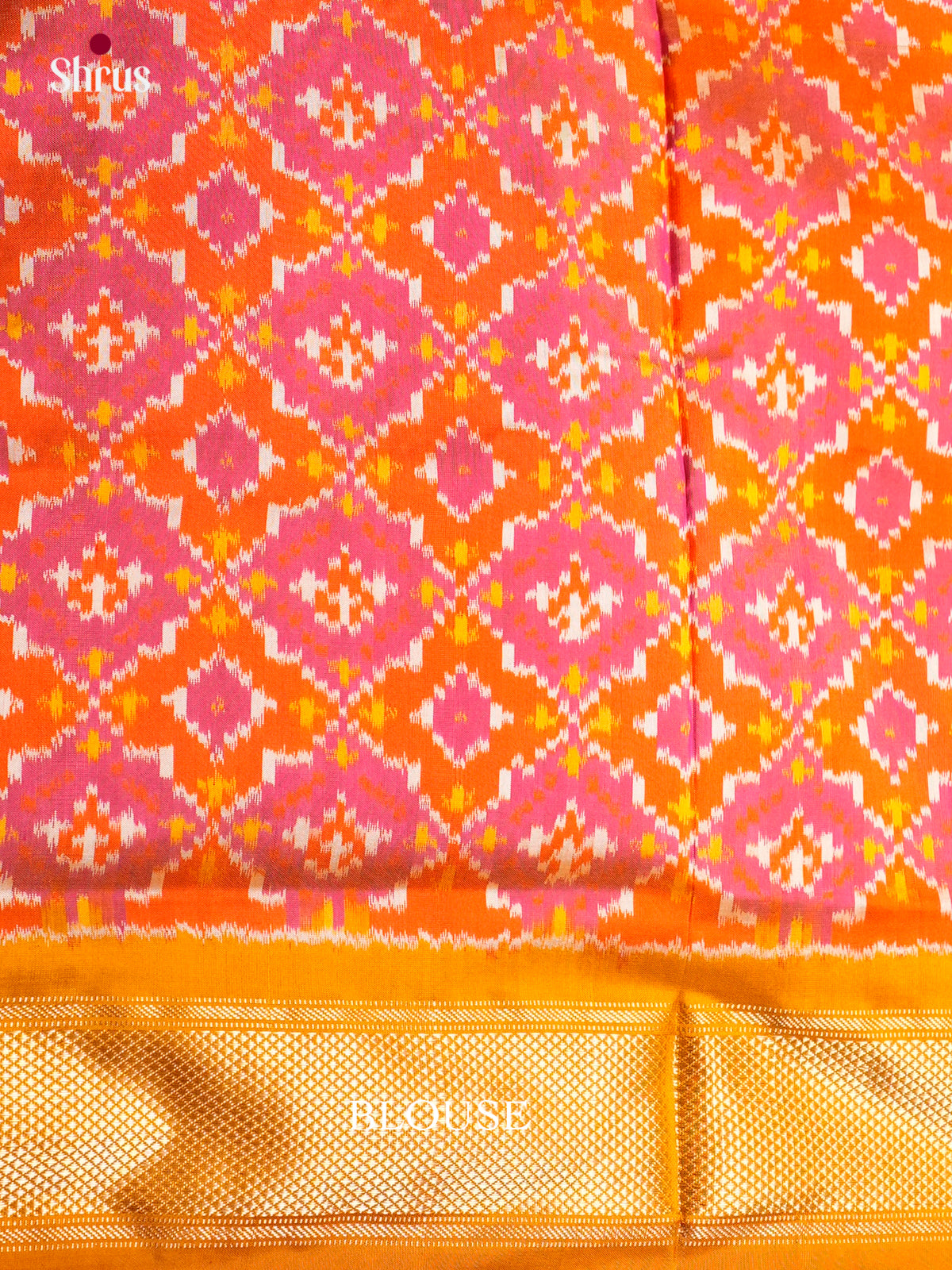 DIS16533 - Ikkat Silk Saree - Shop on Shrus.com
