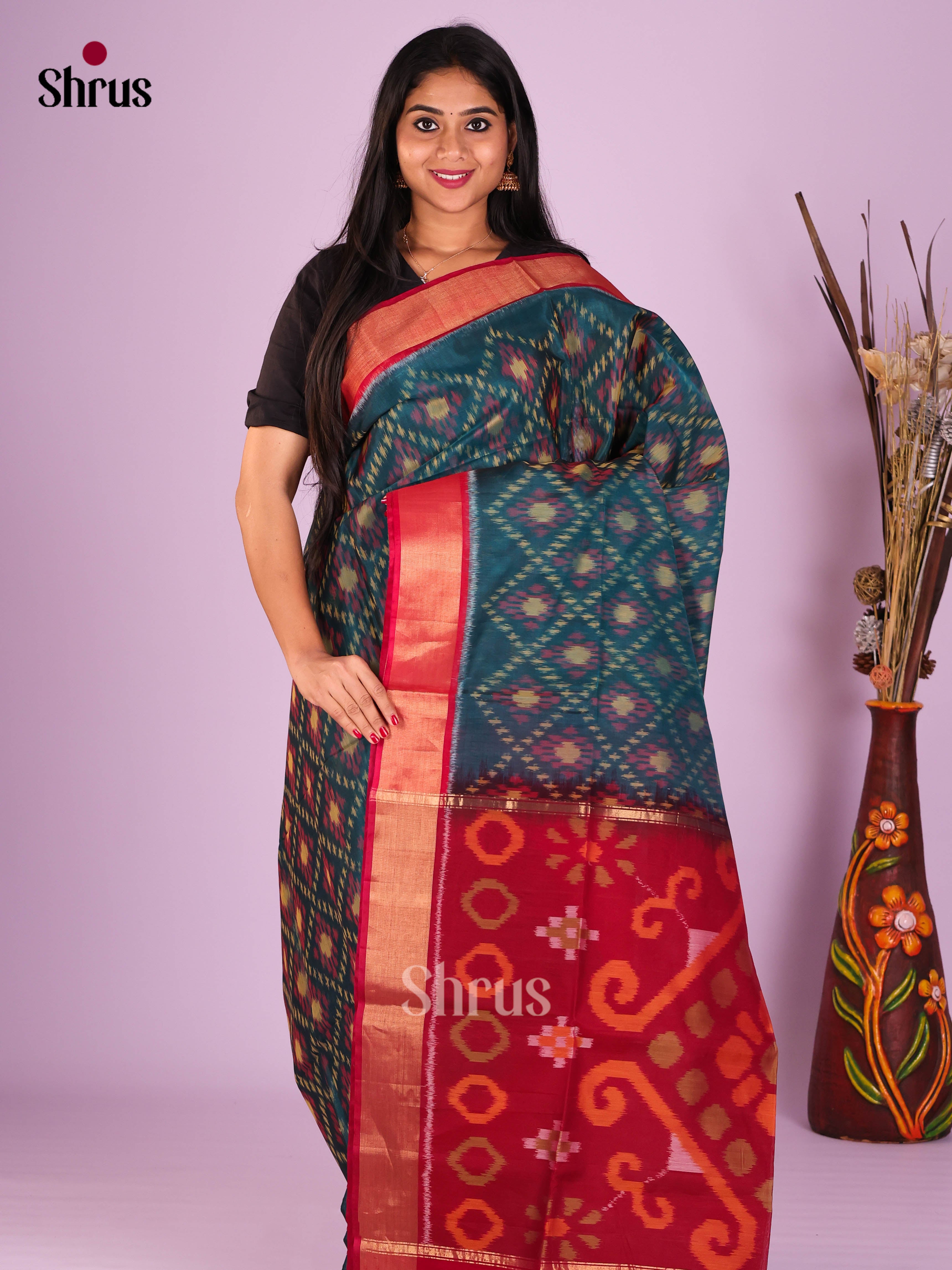 DIS16726 - Pochampally sico Saree - Shop on Shrus.com