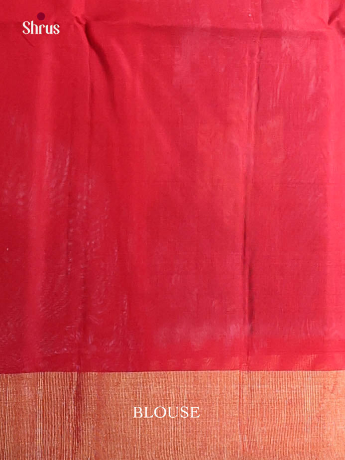 Blue & Red - Pochampally sico Saree