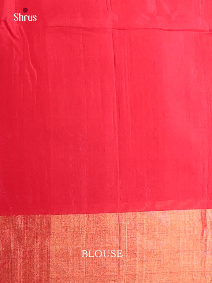 Grey & Red - Pochampally sico Saree - Shop on Shrus.com