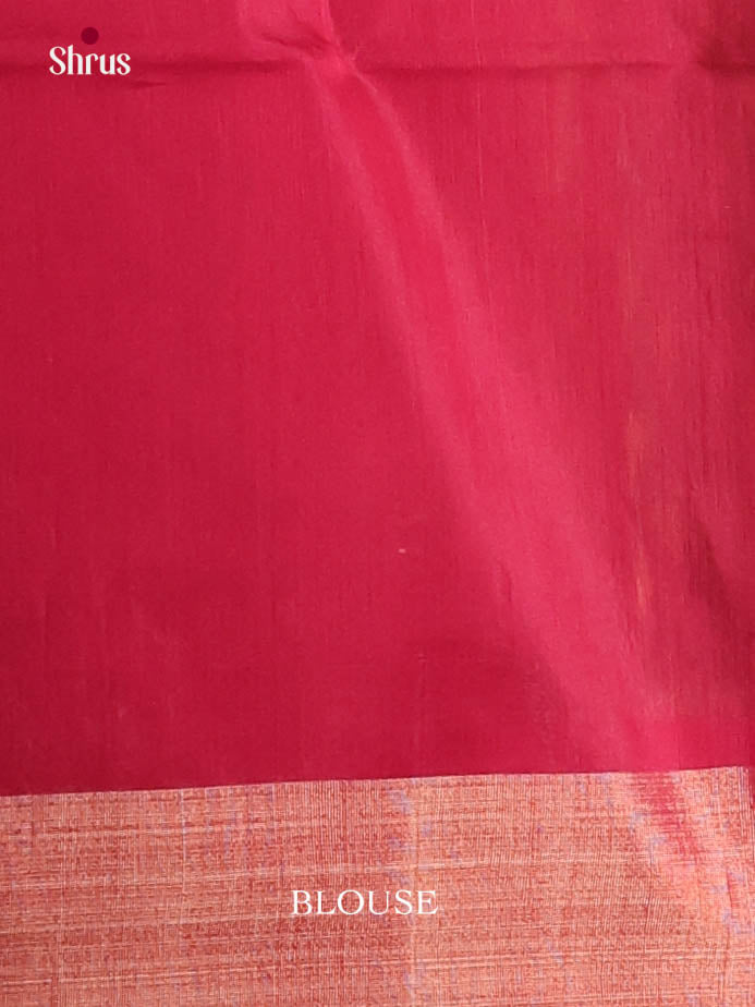 Green & Red - Pochampally sico Saree