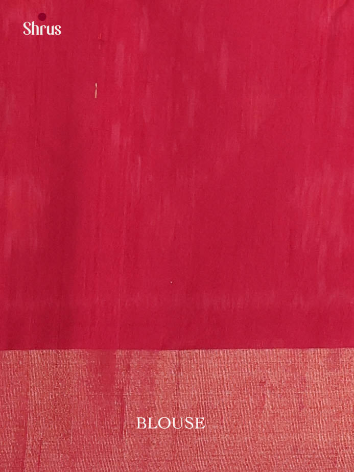 Grey & Red - Pochampally sico Saree