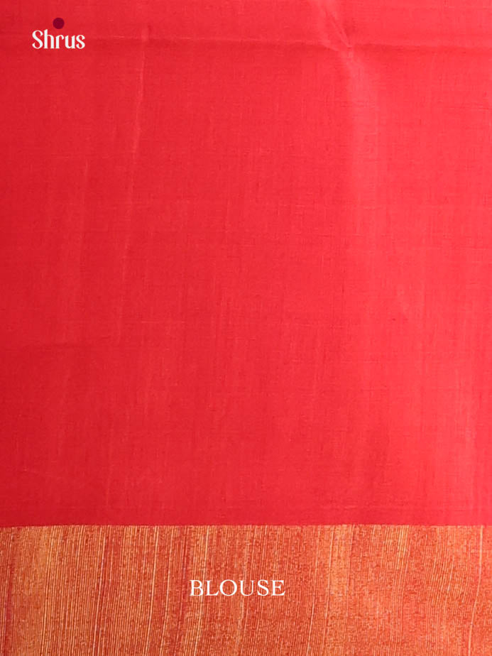 Mustard & Red - Pochampally sico Saree - Shop on Shrus.com