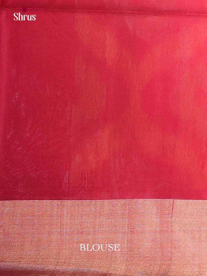 Yellow & Maroon - Pochampally sico Saree