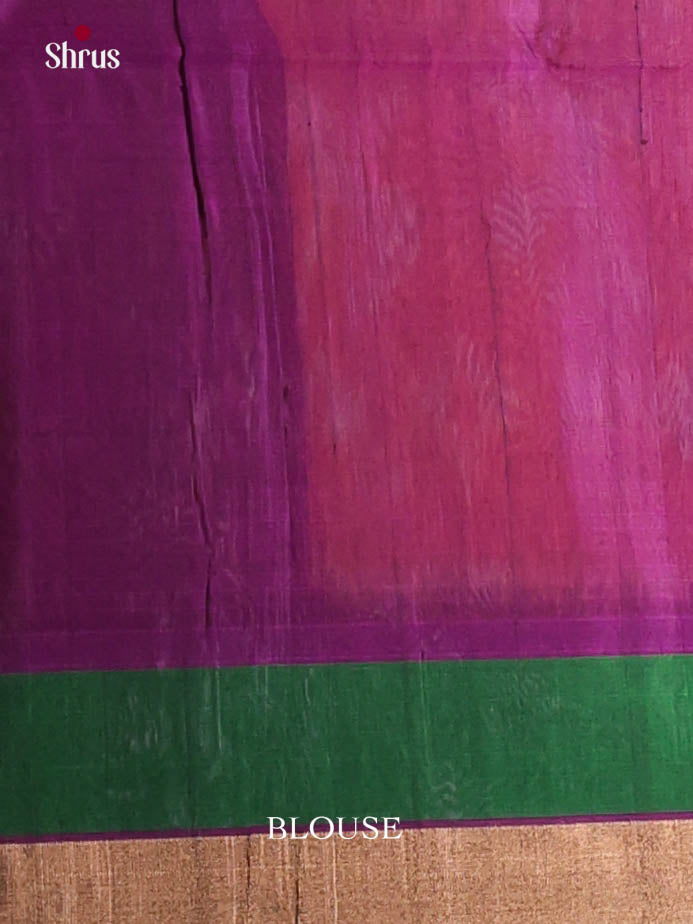 Orange & Violet - Pochampally sico Saree - Shop on Shrus.com