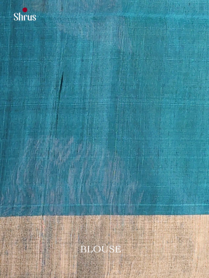 Leaf Green & Blue - Pochampally sico Saree - Shop on Shrus.com