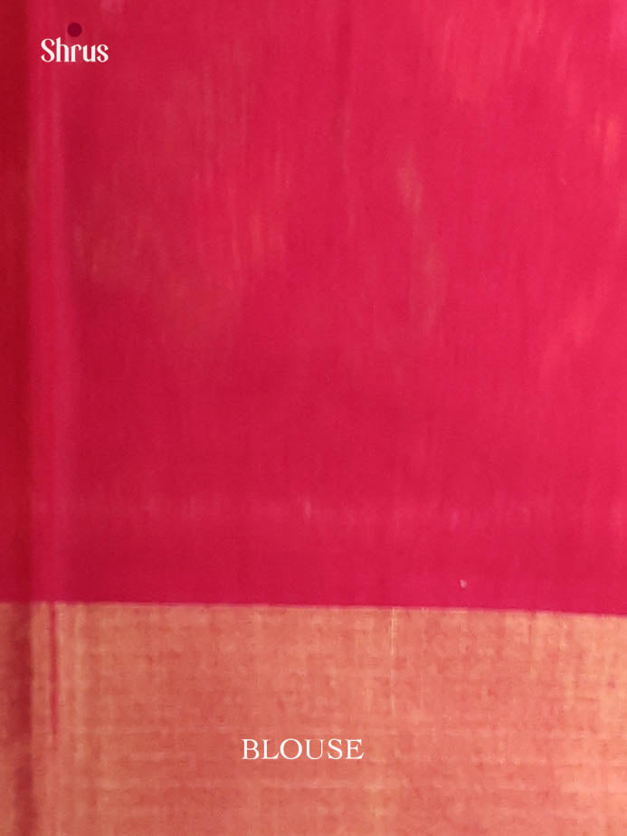 Mustard & Red - Pochampally sico Saree - Shop on Shrus.com