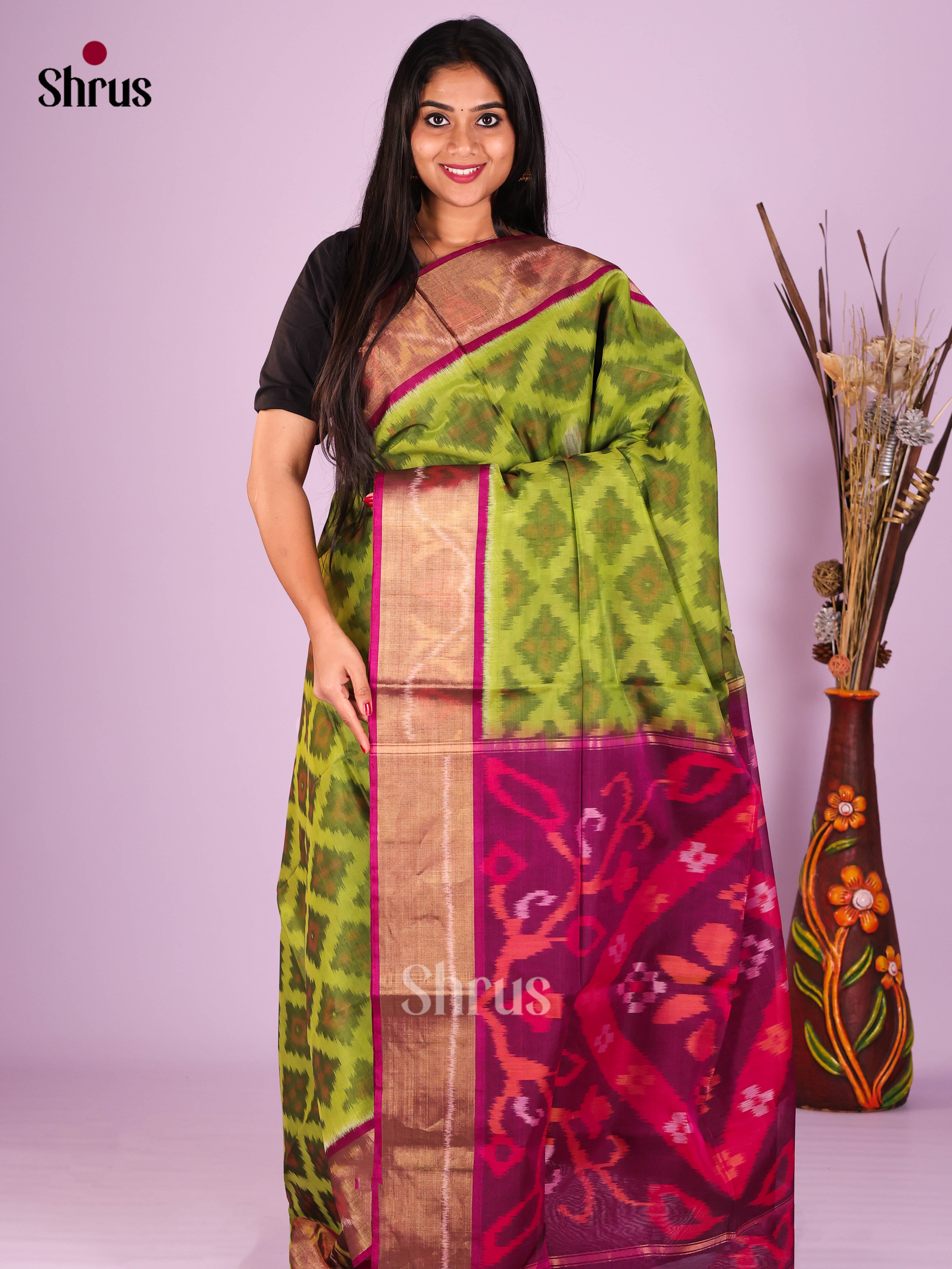 DIS16859 - Pochampally sico Saree - Shop on Shrus.com
