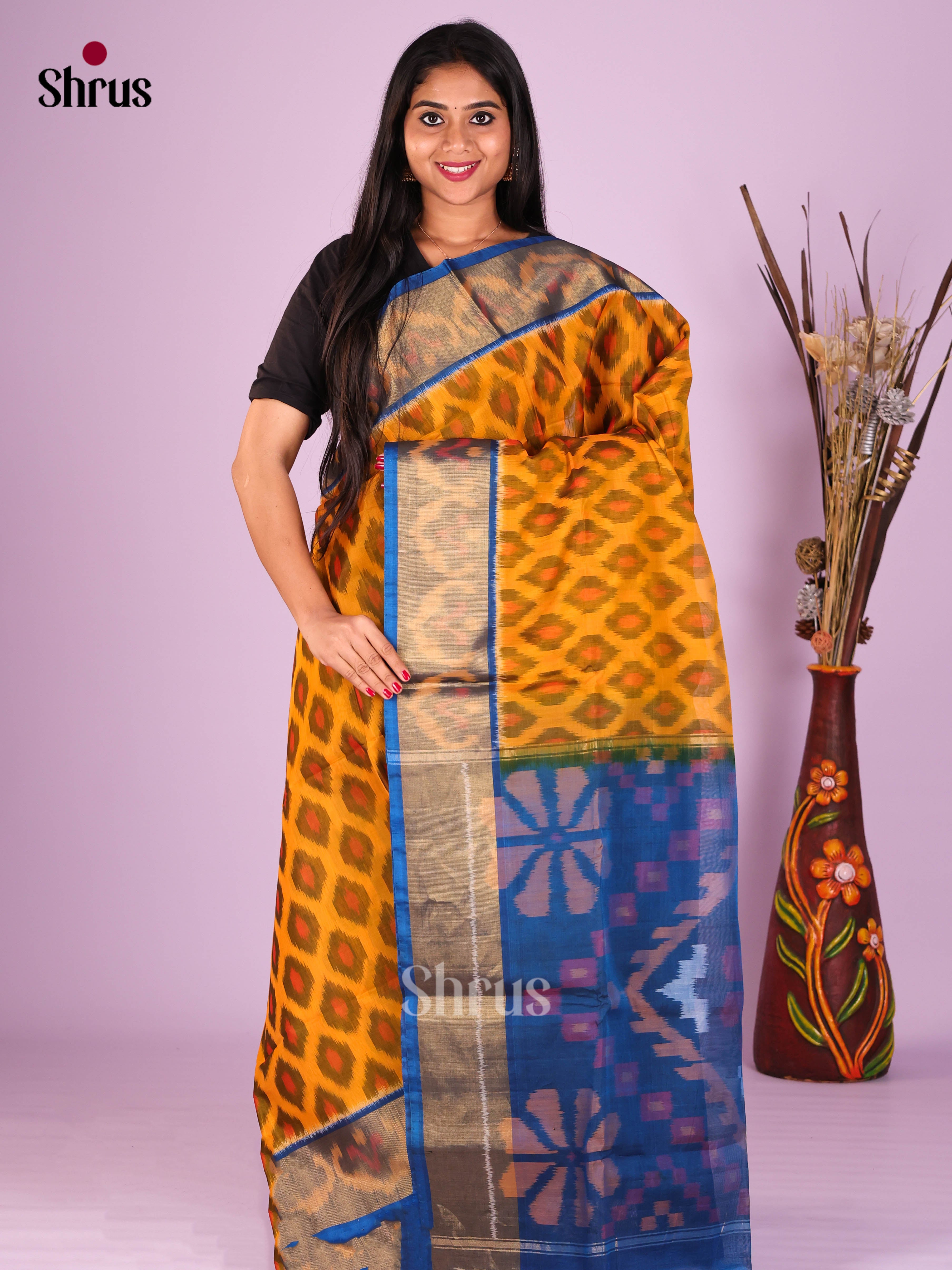 DIS16876 - Pochampally sico Saree - Shop on Shrus.com