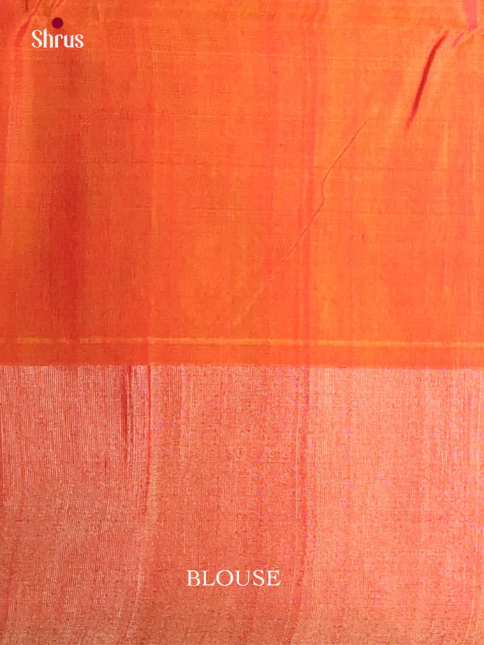 Peacock Green & Orange - Pochampally sico Saree - Shop on Shrus.com
