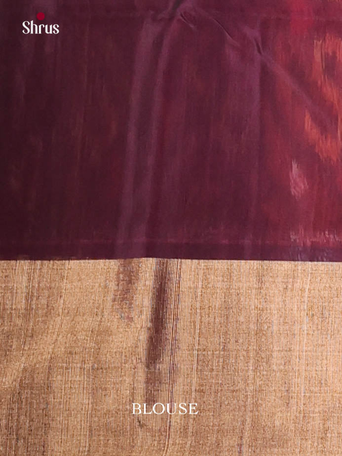 Brown & Maroon - Pochampally sico Saree