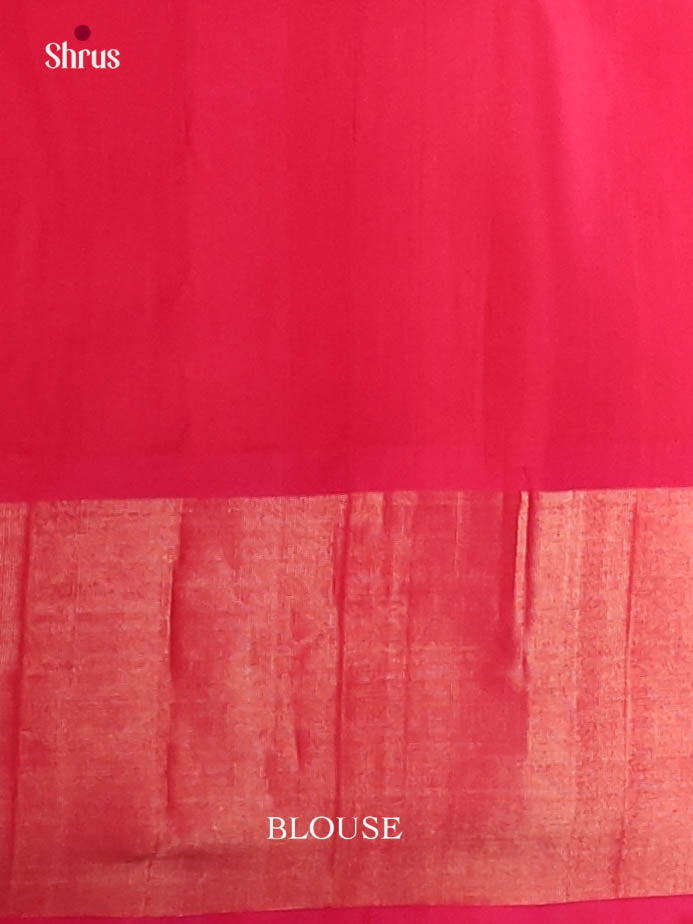 Light Green & Red - Pochampally sico Saree