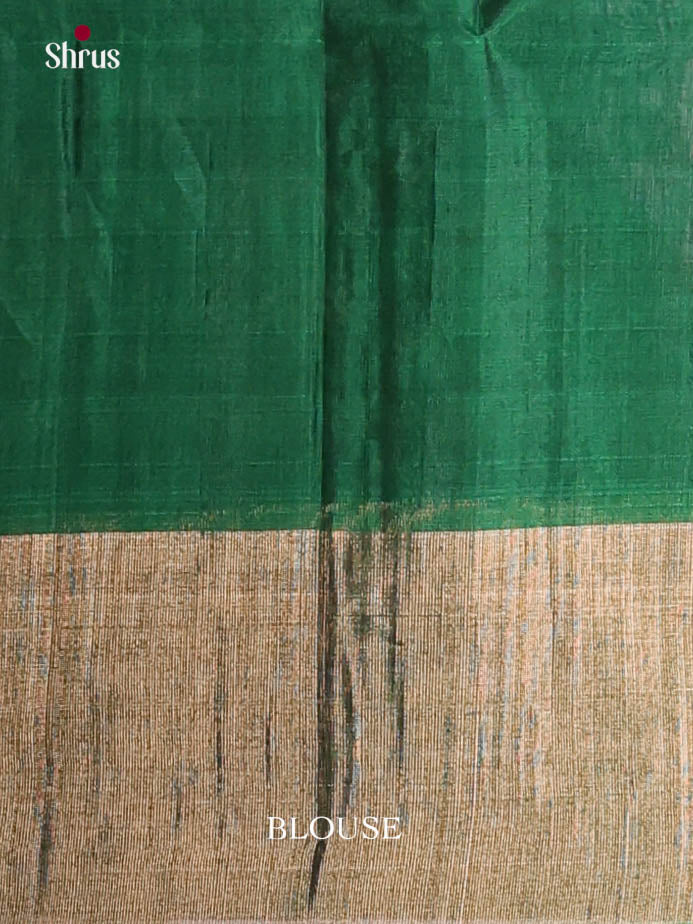 Reddish Pink & Green - Pochampally sico Saree