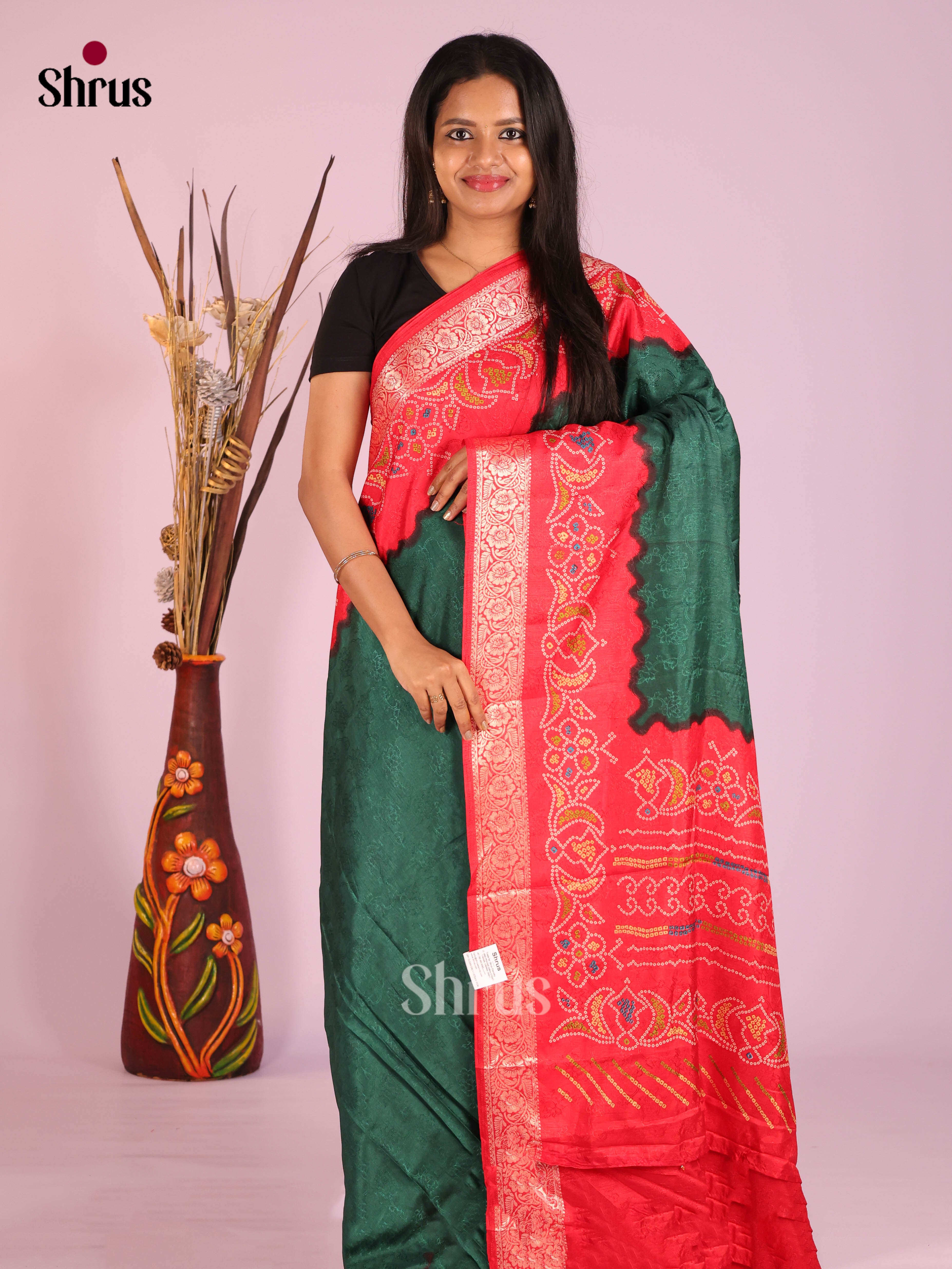 DIS16920 - Bandhini Saree - Shop on Shrus.com