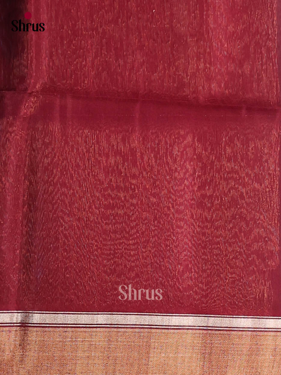 Green & Maroon-Timeless Silk Cotton Saree - Shop on Shrus.com