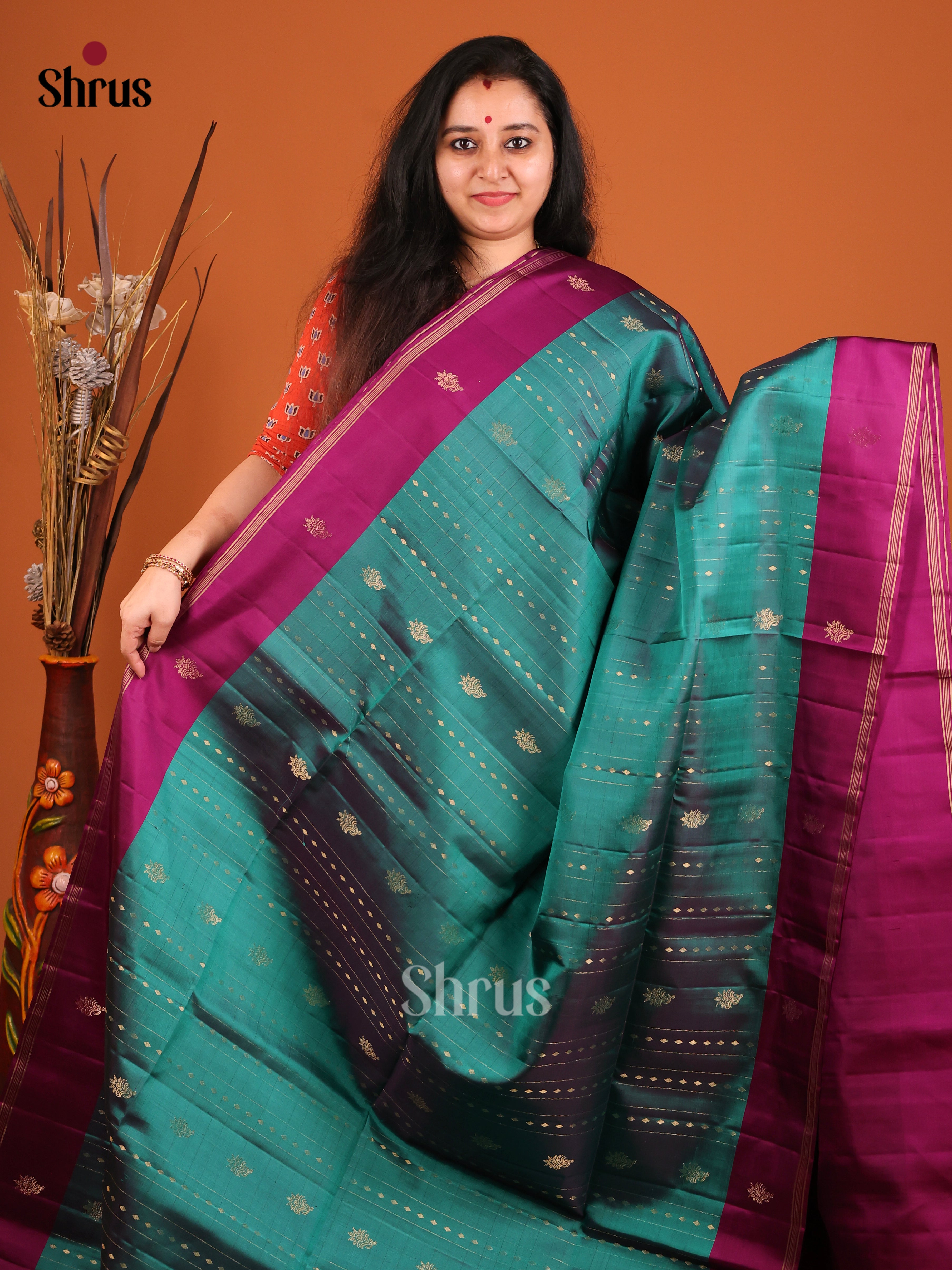DIS16941 - Soft Silk (HR) Saree - Shop on Shrus.com