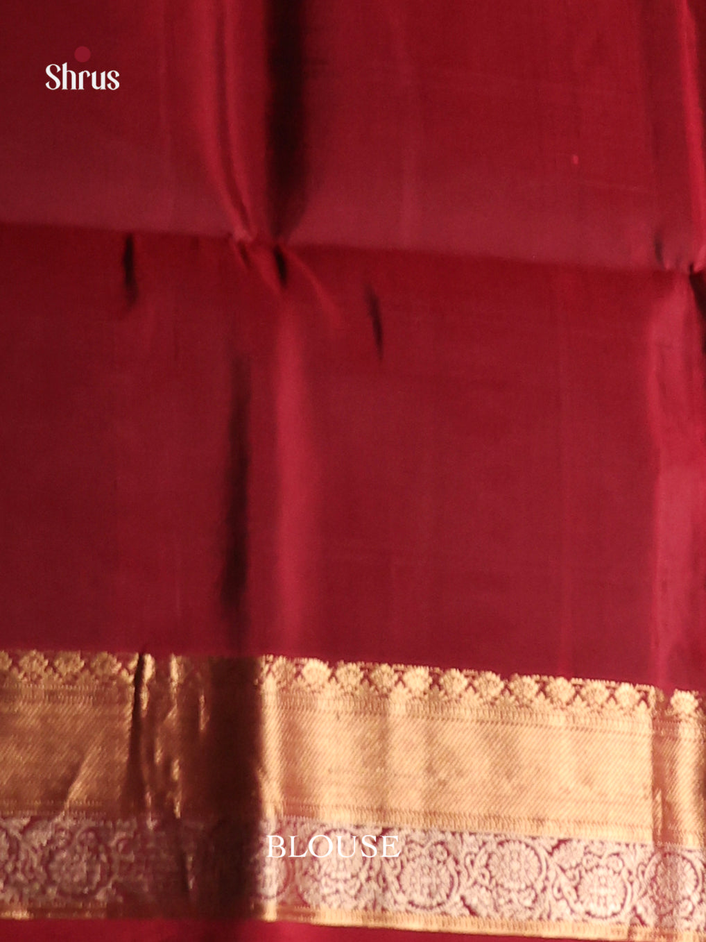 Majestic Green Soft Silk Saree with stripes, gold buttas & Maroon Brocade Pallu 2