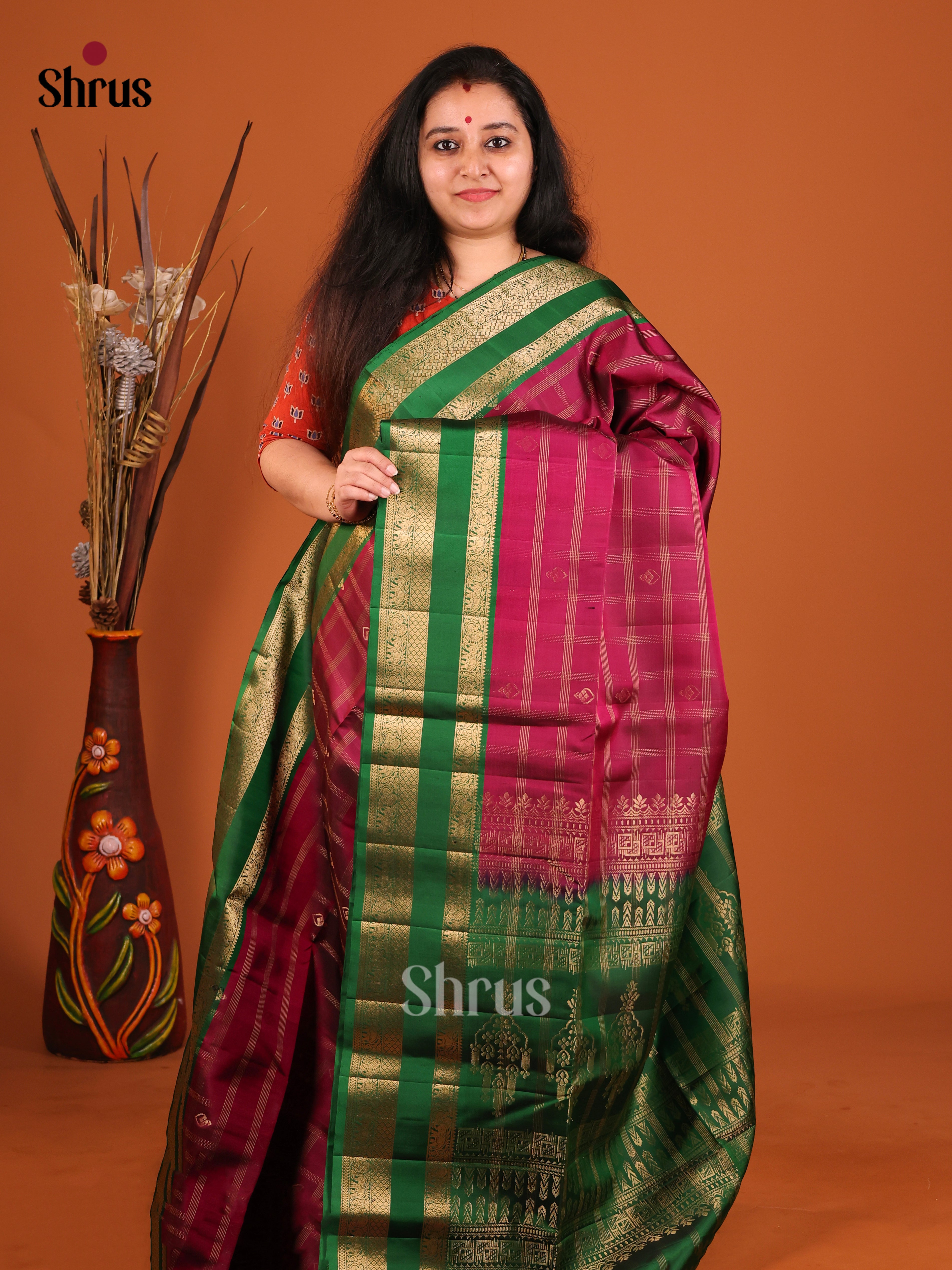 DIS16984 - Soft Silk (HR) Saree - Shop on Shrus.com