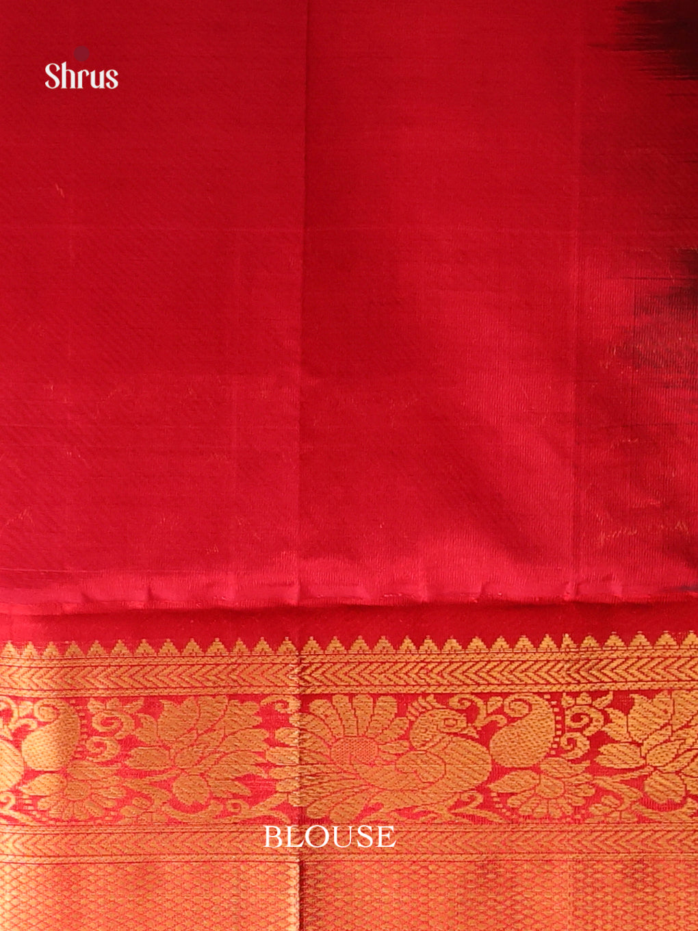 Black & Red - Silk Cotton Korvai-Big border Saree