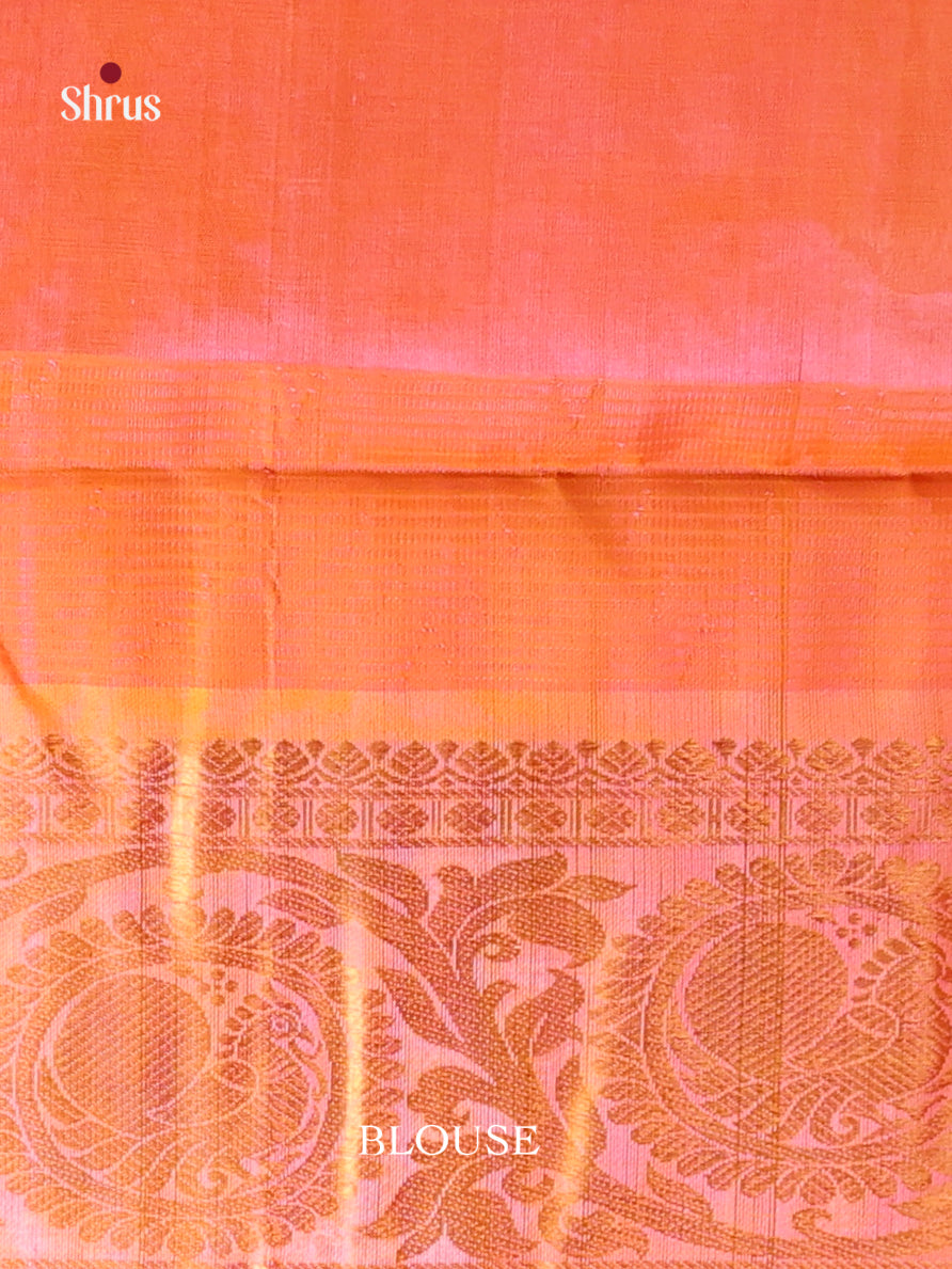 white pink Korvai Big border Saree 2