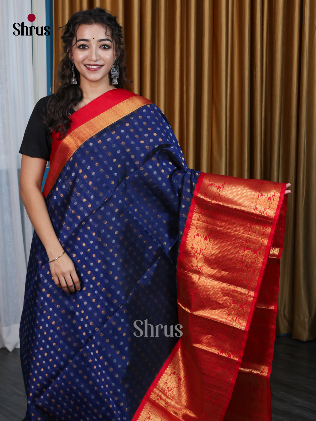 DIS17177 - Korvai-Big border Saree - Shop on Shrus.com