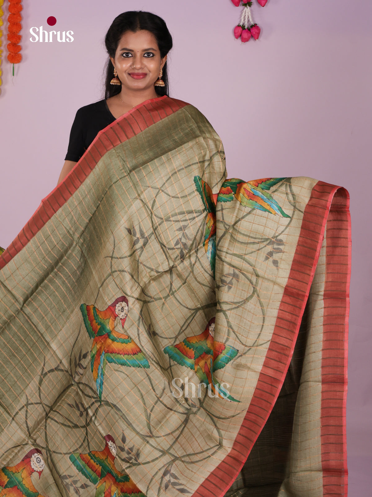 DIS17726 - Tussar Saree - Shop on Shrus.com