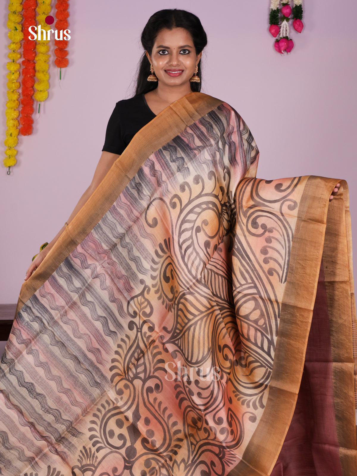 DIS17742 - Tussar Saree - Shop on Shrus.com