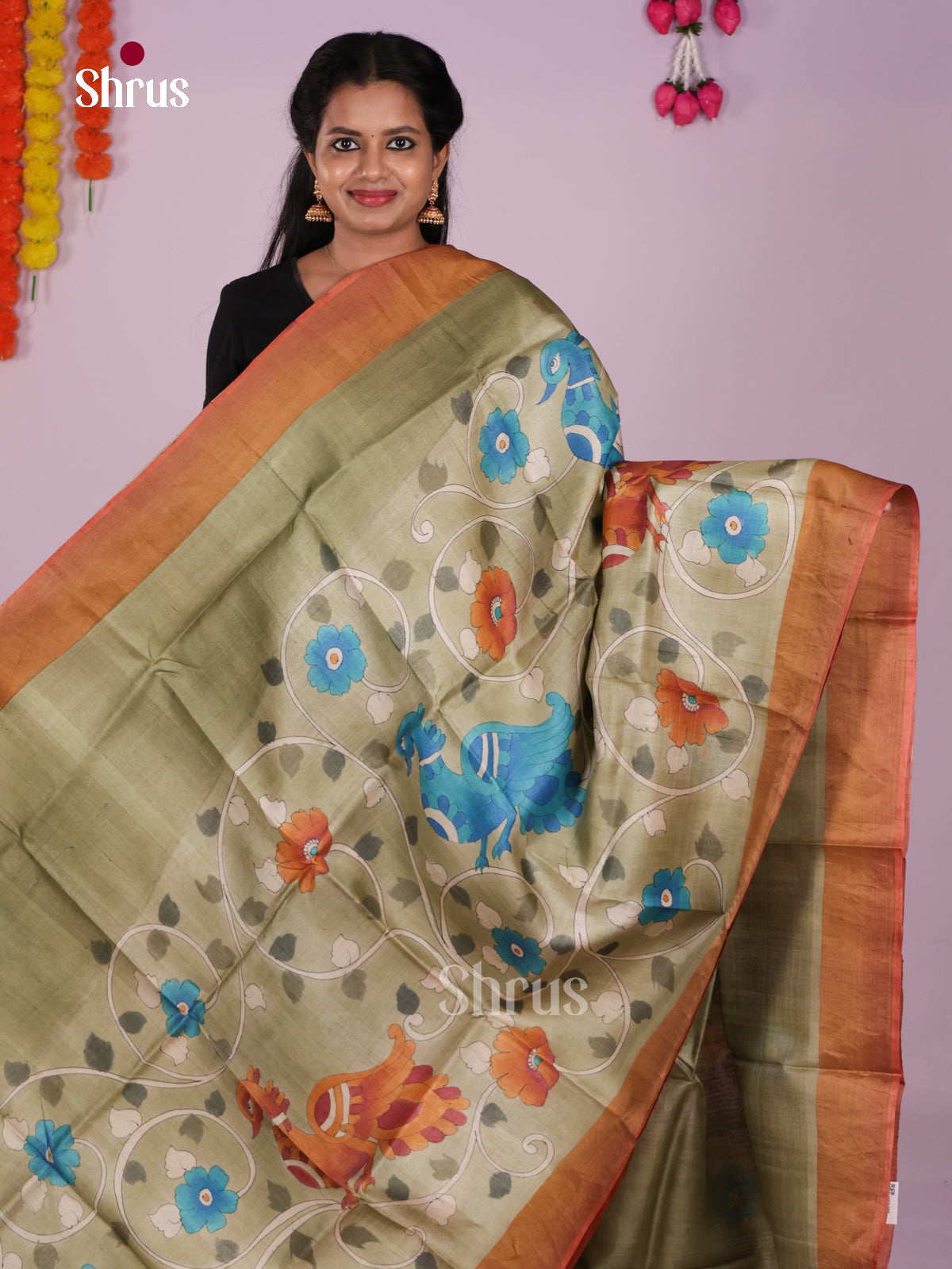 DIS17746 - Tussar Saree - Shop on Shrus.com