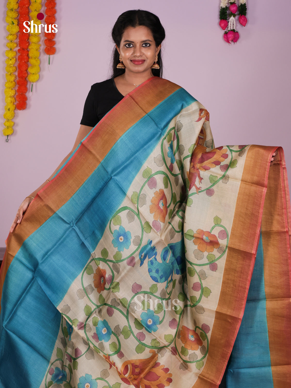 DIS17762 - Tussar Saree - Shop on Shrus.com